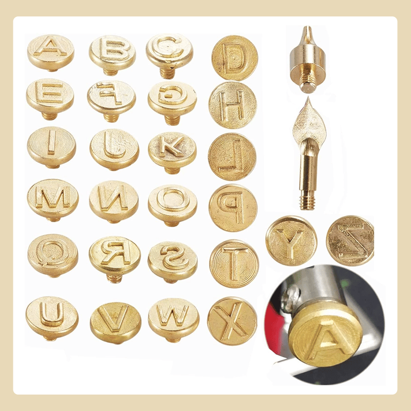 Hjemix | 26 Buchstaver Kobberform —DIY Trebrenning/Laging Set