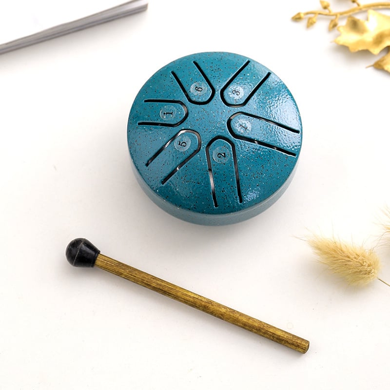 Hjemix | BUDDHA STONES MINI STÅL TUNGTROMME 3 TOMMERS LYDHEALING TROMMESETT