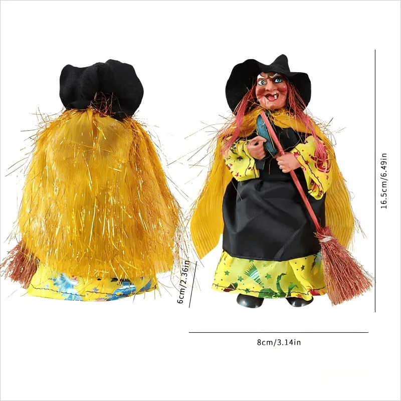 Hjemix | Halloween heks dukke statue dekorasjon skrivebord