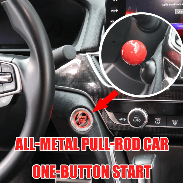 Hjemix | Bil Motor Start Stopp Knapp Joystick Full Metall Kule-Stang