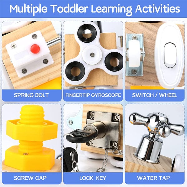 Hjemix | Barne Sensorisk Aktivitetstavle Reisetøy