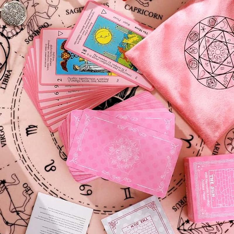 Hjemix | Rosa Tarot Kortstokk Settkolleksjon