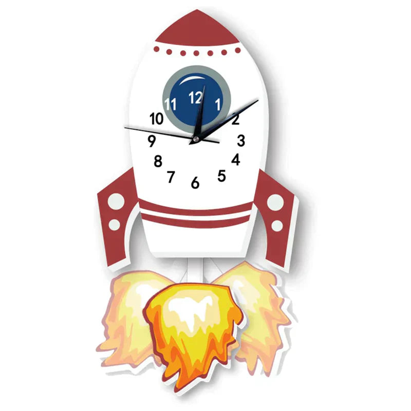 Hjemix | Veggklokke - ZooTime - Søtt dyremotiv - Perfekt for barnerom