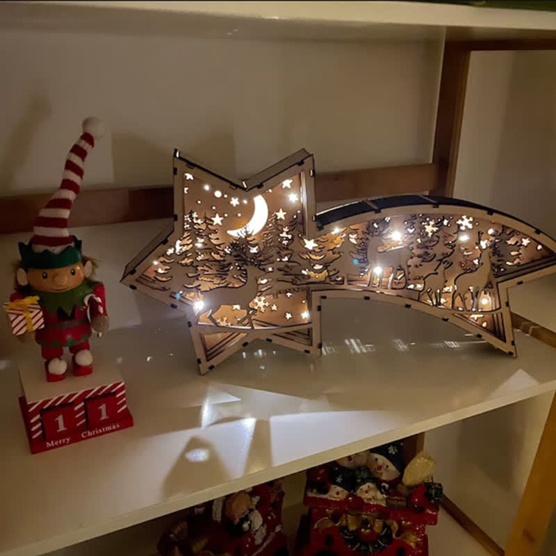 Hjemix | LED Tre Julepynt Nattverden Stjerneformet Skrivebordlampe