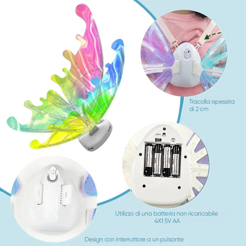 Hjemix | Elektriske Sommerfugl Alv Vinger med Lysende Lyskilder