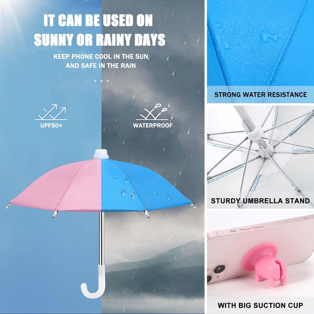 Hjemix | Telefon paraply sugekopp stativ for sol