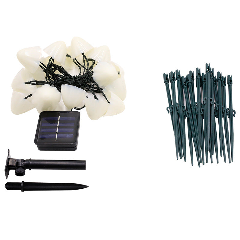 Hjemix | LED Solcelle Lyskjede Bakke Stake Sopplamper