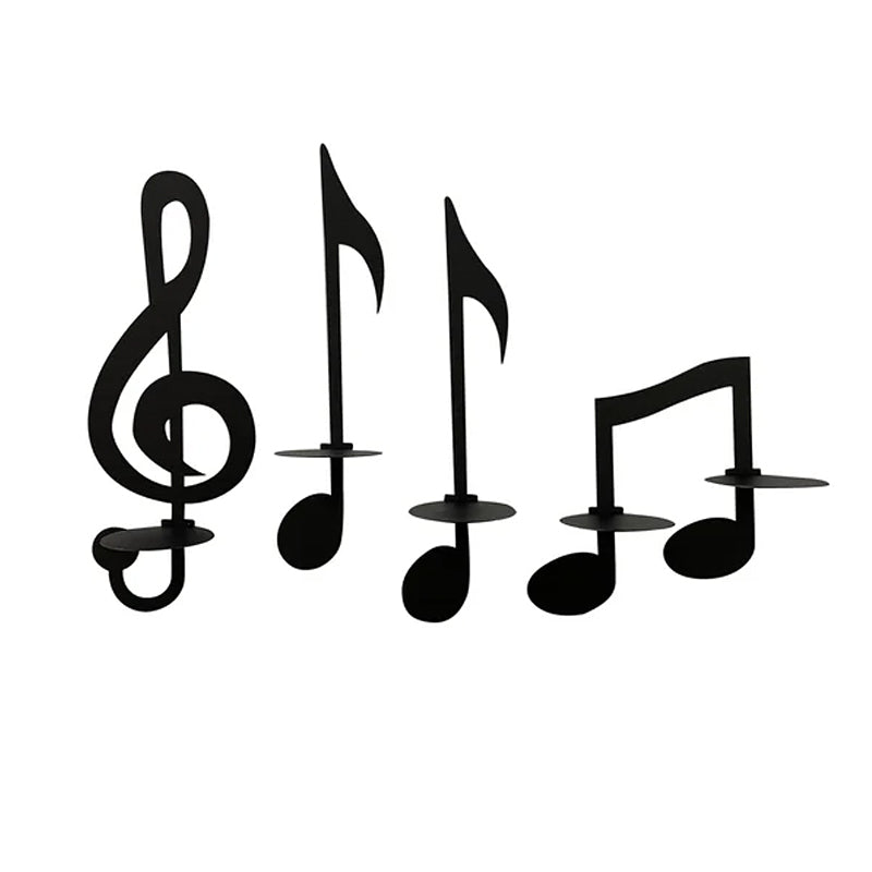 Hjemix | 🎼Svart Musikalsk Note Vegg Lys