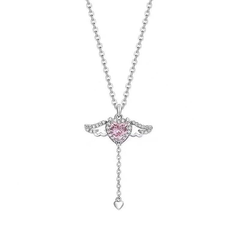 Hjemix | Pink Angel Wings Necklace