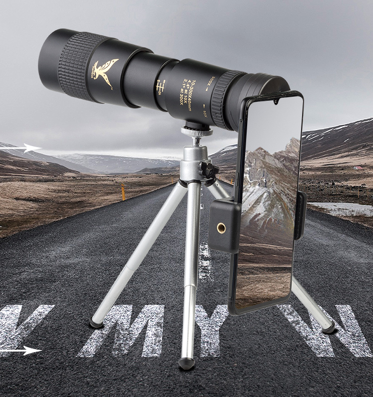 Hjemix | 4K 10-300X40mm Super Telefoto Zoom Monokulært Teleskop