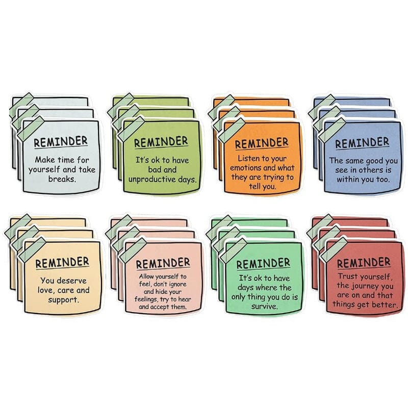 Hjemix | Mental Health Sticky Notes Klistremerker (24 stk)