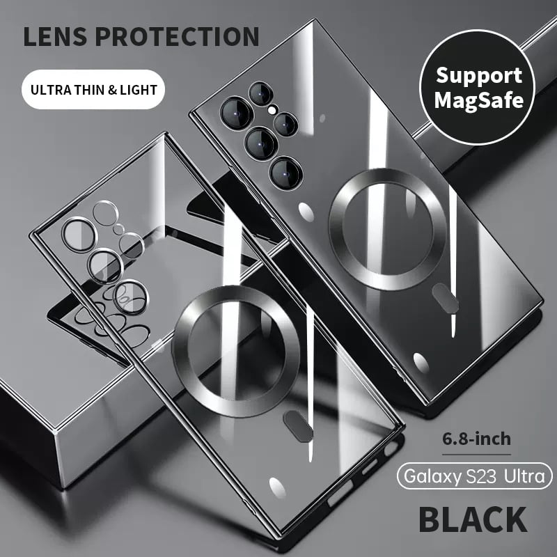 Hjemix | Transparent luksusbelegg magnetisk deksel for Samsung