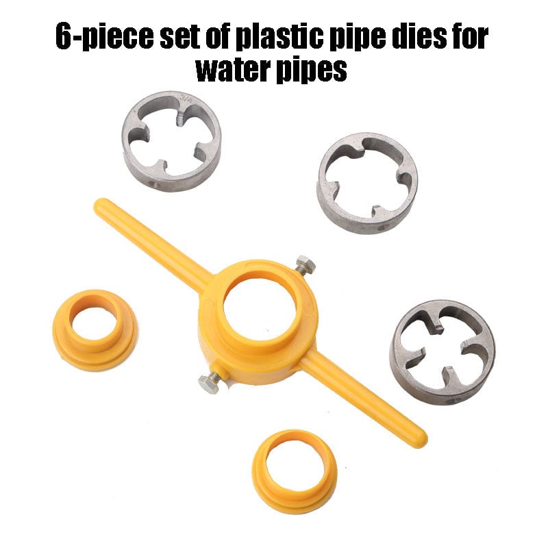 Hjemix | 6-delt sett med vannrør die plastikk pipe die tap nøkkel sett