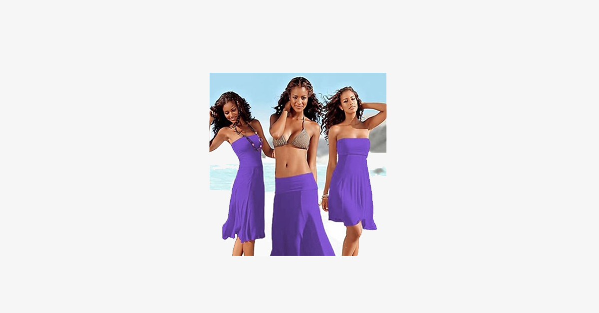 Hjemix | 4-in-1 Strapless Beach Dress - Various Colors