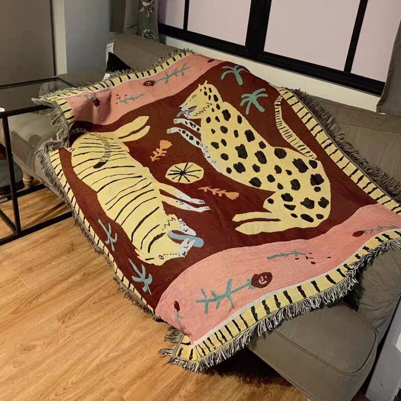 Hjemix | Boho Stil Strikket Teppe