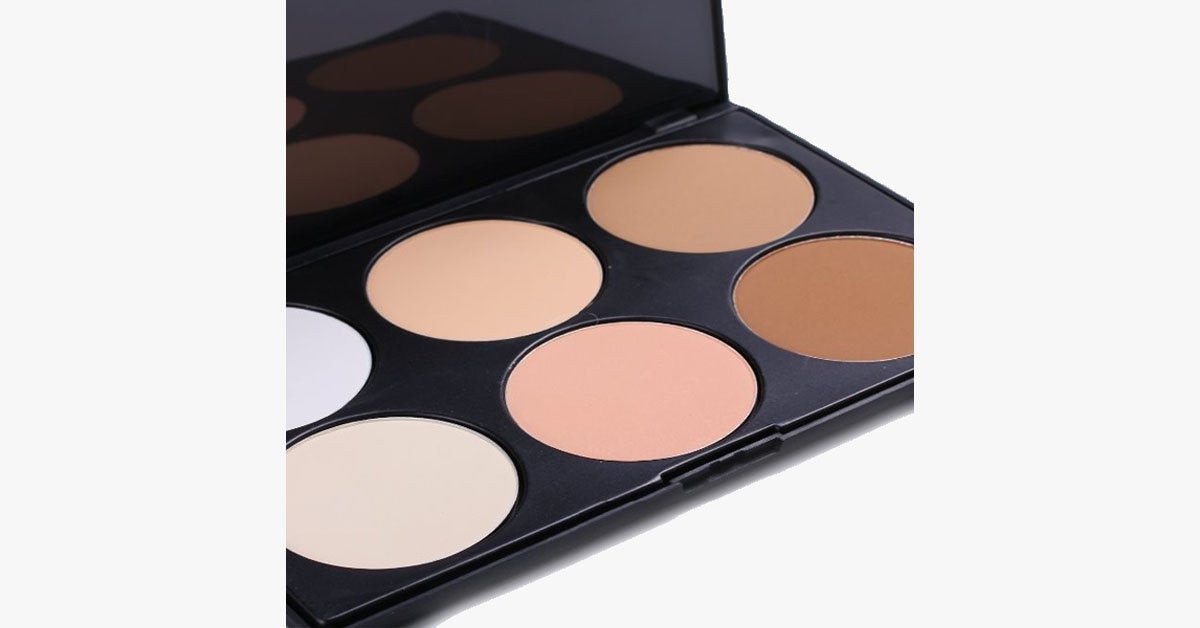 Hjemix | Blush Bronzer med 6 matte pudderfarger - Gir deg en perfekt polert sminke