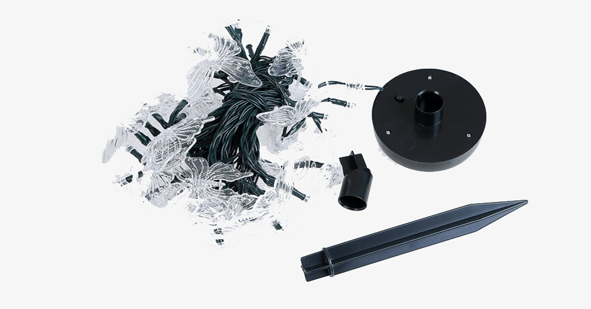 Hjemix | 40-LED Festfeiring Aksjebutterfly Lyskilder - Batteridrevet - Perfekt for Fester!