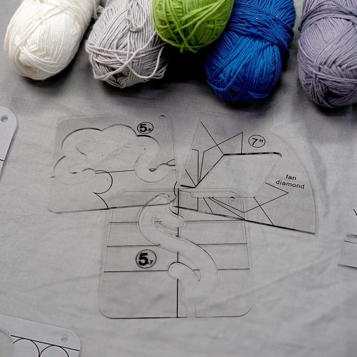 Hjemix | Free-Motion Plagg Linjal Sett(12 PCS)