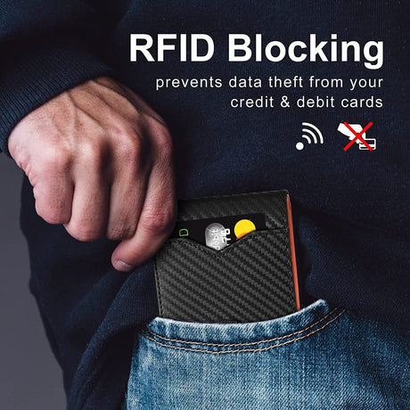 Hjemix | Herre Slim Lommebok RFID Blokkering
