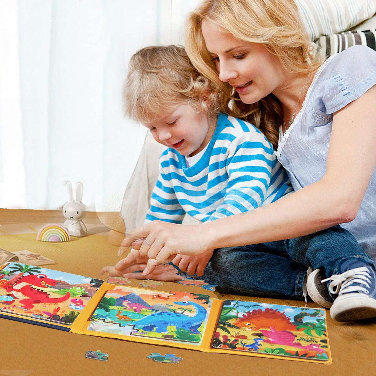 Hjemix | Tre 3-i-1 Magnetisk Avansert Falt Puslespill