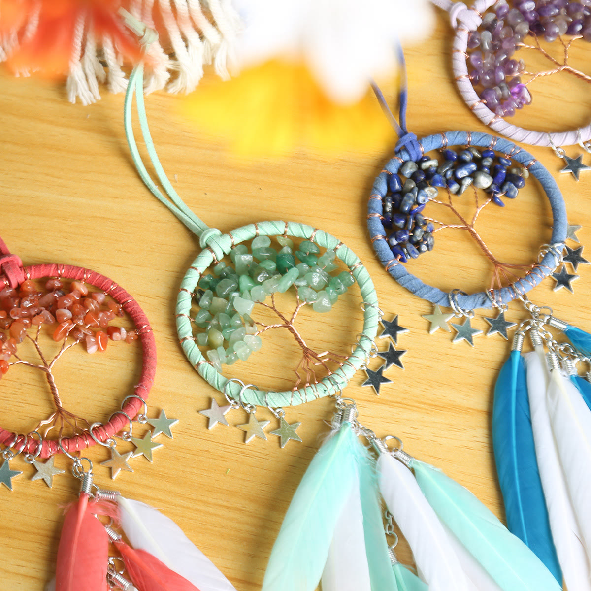 Hjemix | Frendorf Livets Tre Edle Steiner Drømmefanger Hengende Smykker