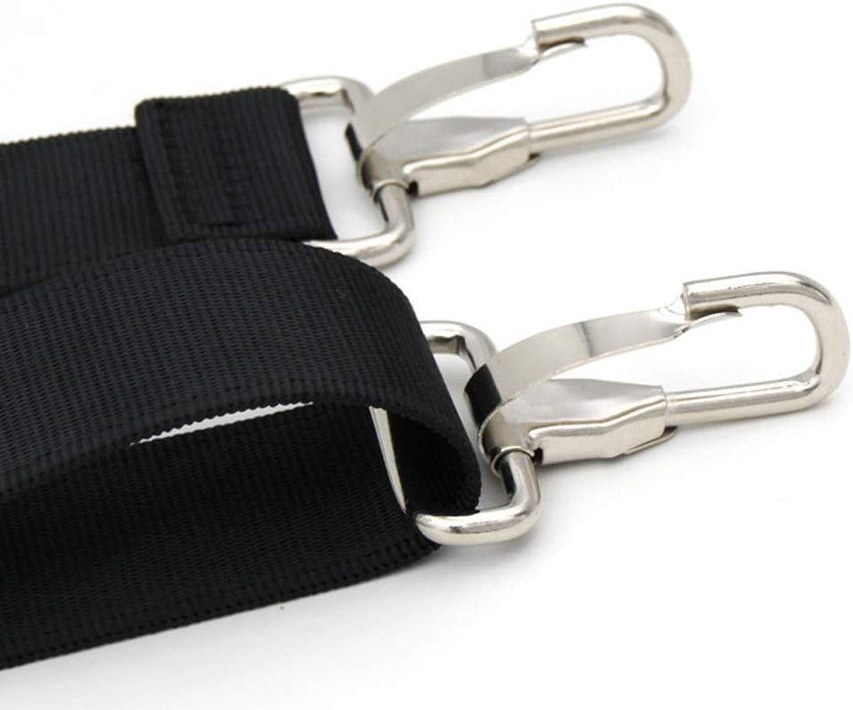 Hjemix | 47 tommers bag erstatning skulderrem | Polstret & Justerbar - Perfekt for reisemapper, laptopmapper, dokumentmapper, kameramapper, budbilmappene, bleiemapper & mer (Svart)