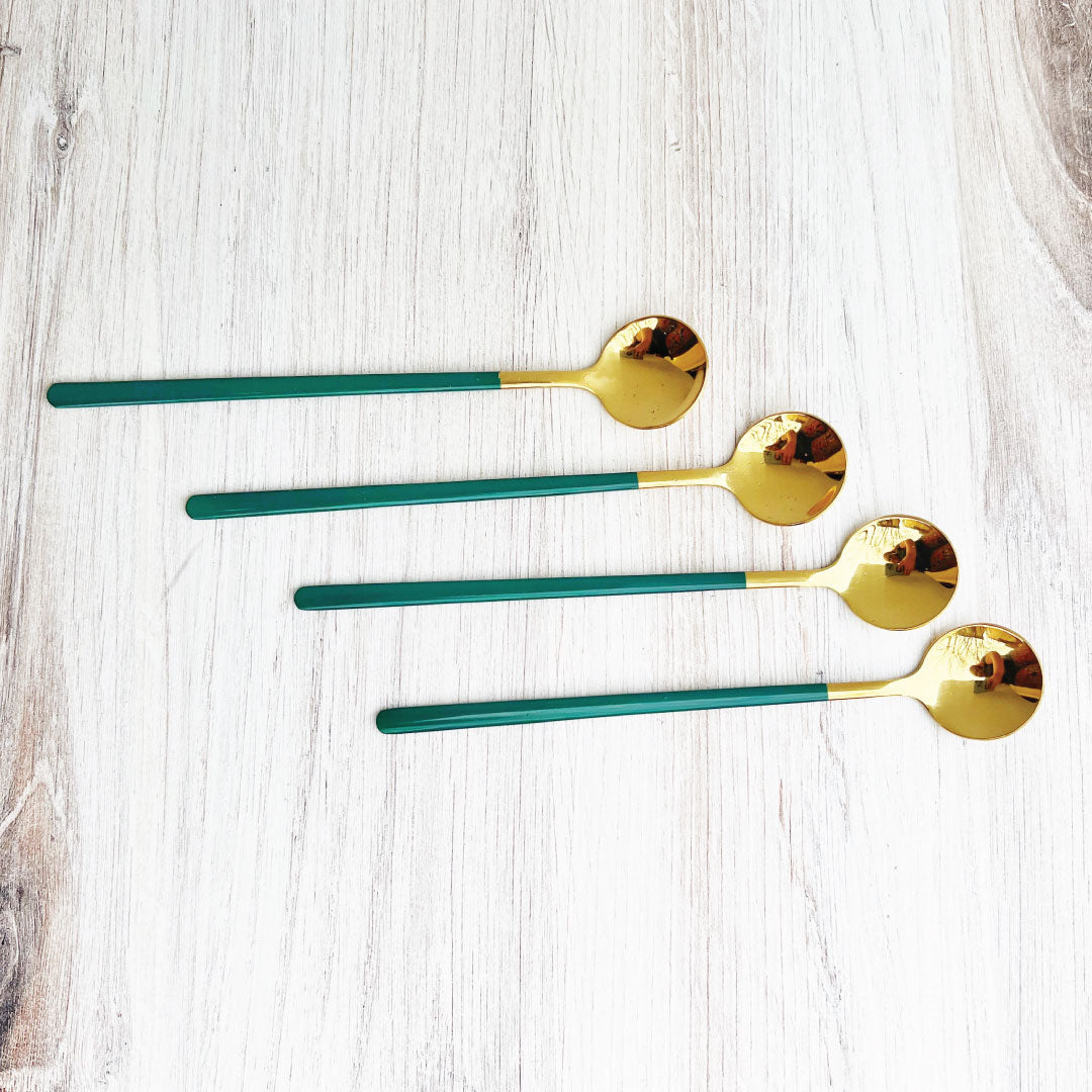 Hjemix | Trendy espresso- og dessertskje-sett med 4 deler