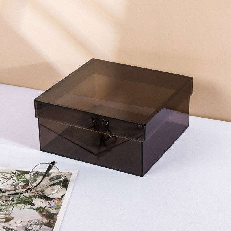 Hjemix | Fargerik Akryl Oppbevaringsboks Med Lokk