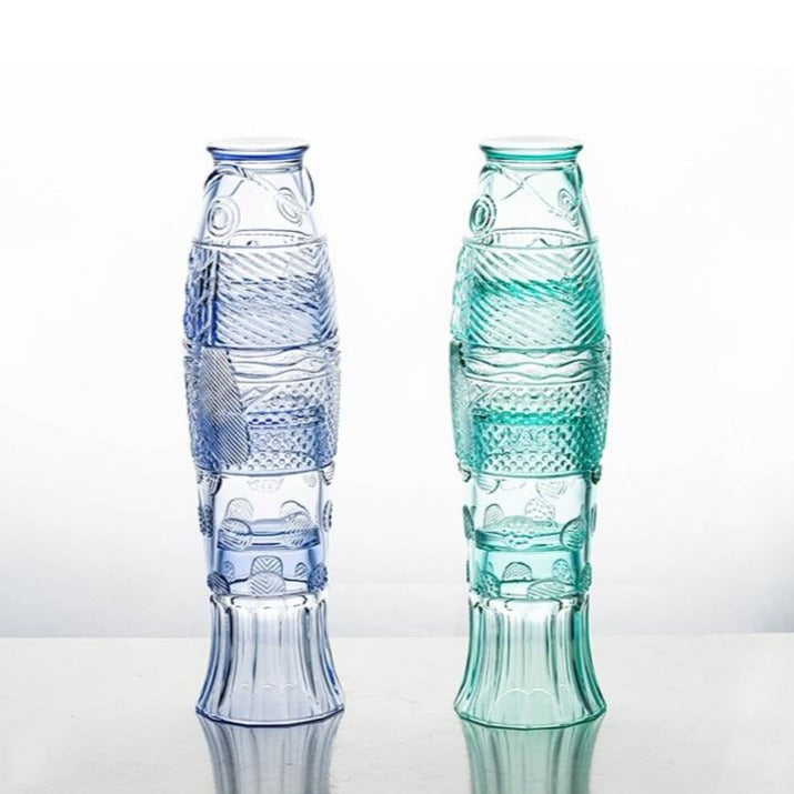 Hjemix | Farget Glasskoppsett i Koi Fisk Form - Salg