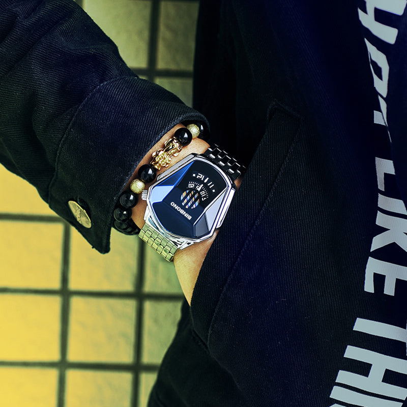 Hjemix | Menns Diamant Stil Kvarts Ur