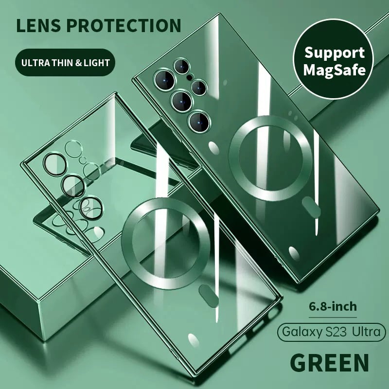 Hjemix | Transparent luksusbelegg magnetisk deksel for Samsung