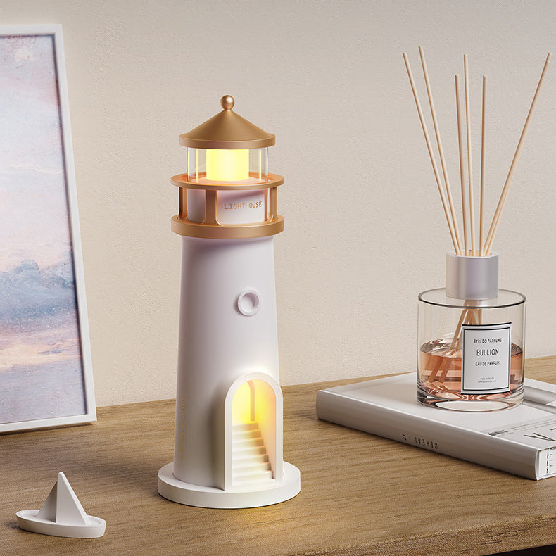 Hjemix | Lighthouse Høyttaler Bluetooth Lampe Måneskinn Miljøbelysning Beste Gave