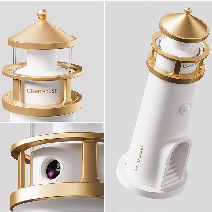 Hjemix | Lighthouse Høyttaler Bluetooth Lampe Måneskinn Miljøbelysning Beste Gave