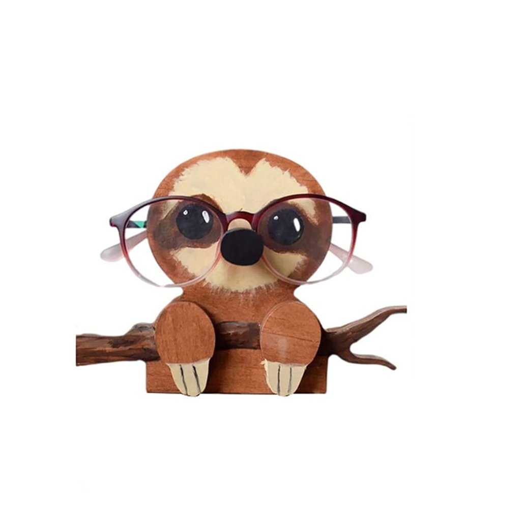 Hjemix | 🦉Brillestativ i tre med dyr👓