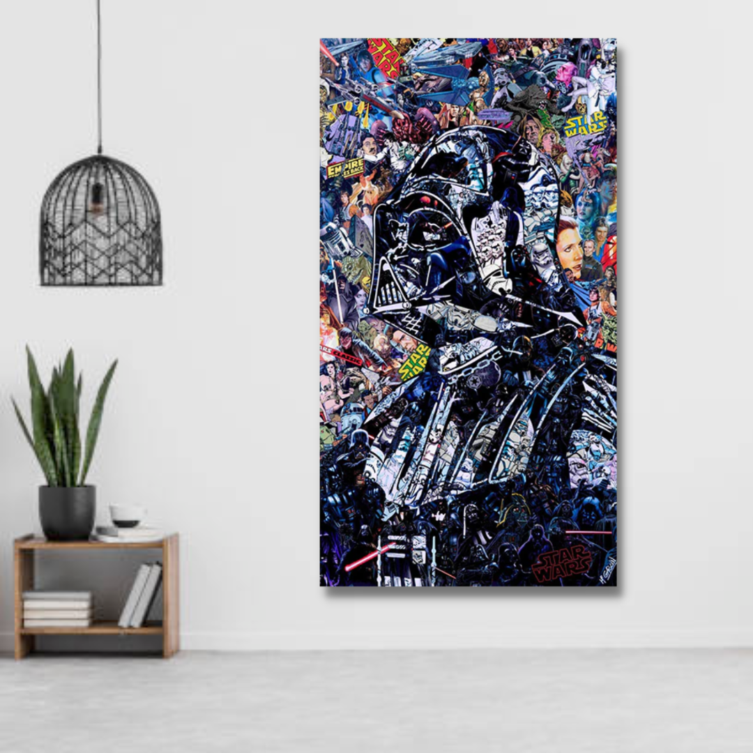 Hjemix | Disney Star Wars Plakat Darth Vader Lerretsveggkunst - Veggdekorasjon - Berømt Veggkunst