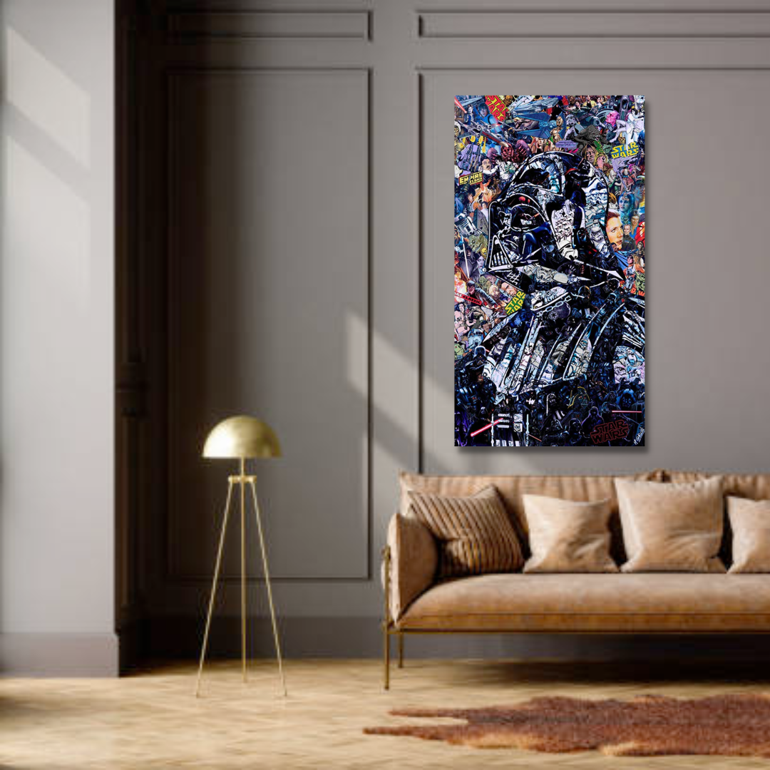 Hjemix | Disney Star Wars Plakat Darth Vader Lerretsveggkunst - Veggdekorasjon - Berømt Veggkunst