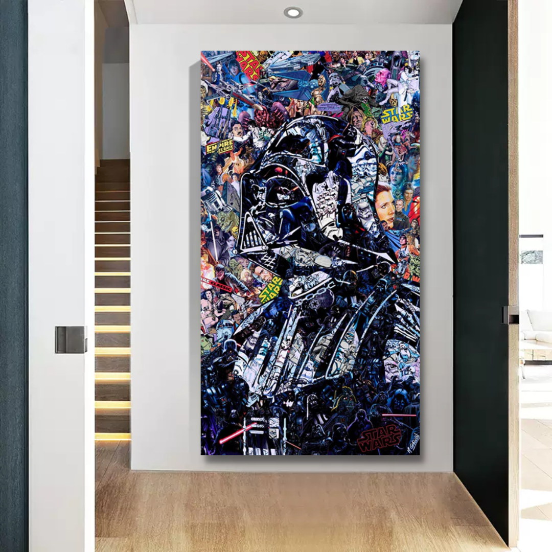 Hjemix | Disney Star Wars Plakat Darth Vader Lerretsveggkunst - Veggdekorasjon - Berømt Veggkunst