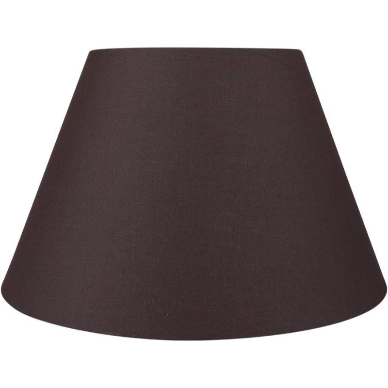 Hjemix | Medium lampeskjerm, fat stoff lampeskjerm for bordlampe og gulvlampe, 7x13x7.8 tommer, naturlig ventilert lin, håndlaget, edderkopp (hvit)