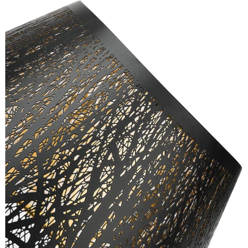 Hjemix | Medium lampeskjerm, fat stoff lampeskjerm for bordlampe og gulvlampe, 7x13x7.8 tommer, naturlig ventilert lin, håndlaget, edderkopp (hvit)