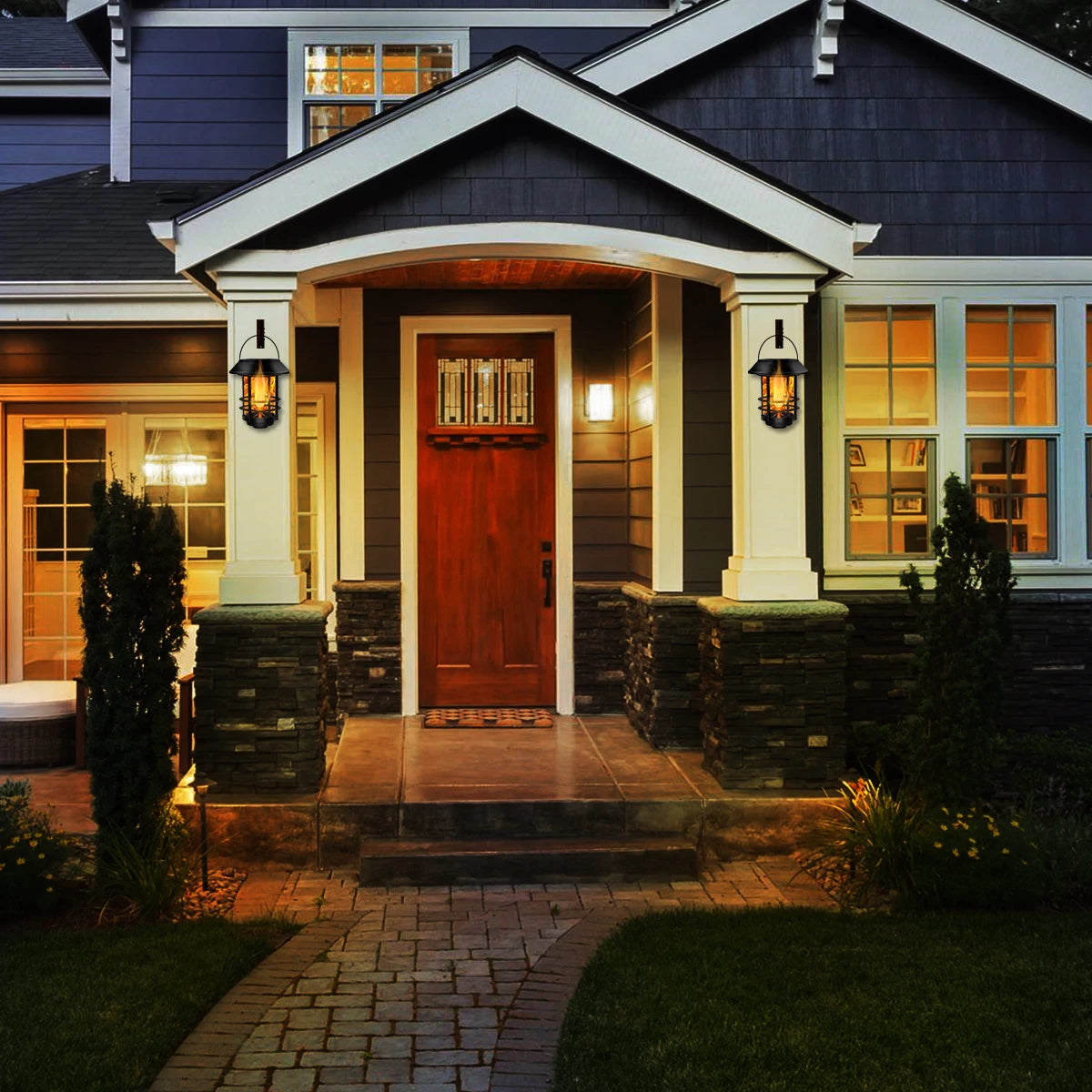 Hjemix | Solarmoderne Trådløs Vanntett Blafrende Solflamme Lantern Lys | - WallLant