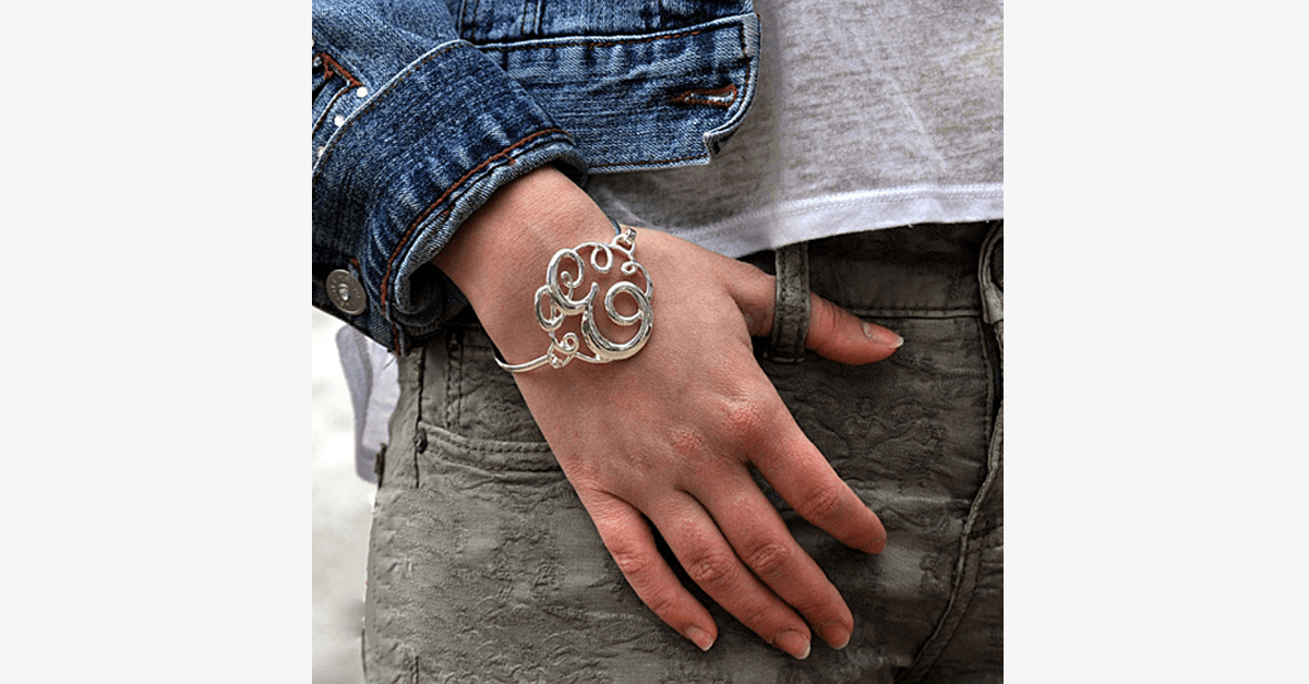 Hjemix | Den Nye Trendy Monogram Initial Skrift Armbånd