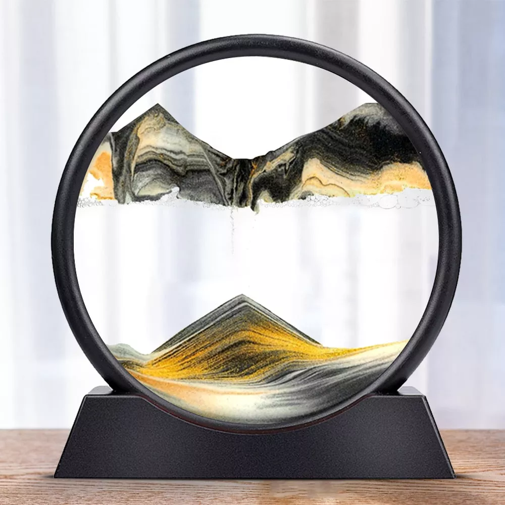 Hjemix | 3D timeglass dyp sjø sand landskap