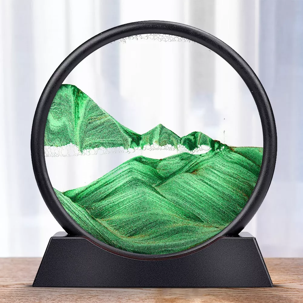 Hjemix | 3D timeglass dyp sjø sand landskap