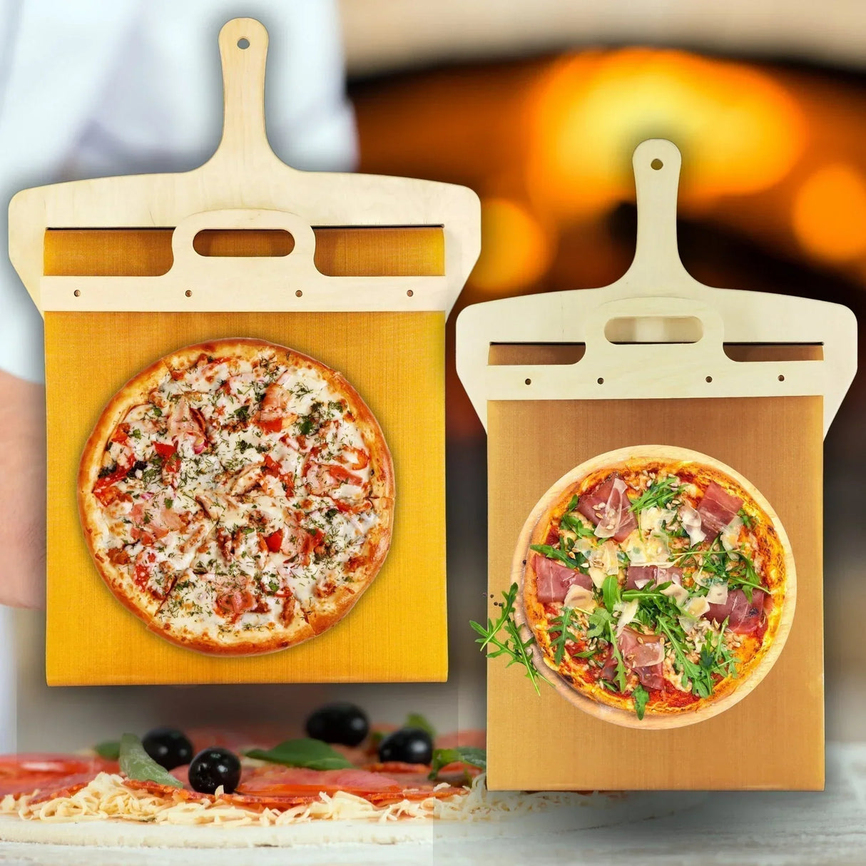 Hjemix | Premium Sliding Pizza Peel - Essensielt kjøkkenbakeverktøy