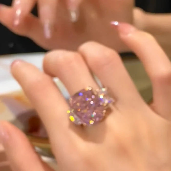 Hjemix | Tre Steins Brilliant Cut Rosa Ring