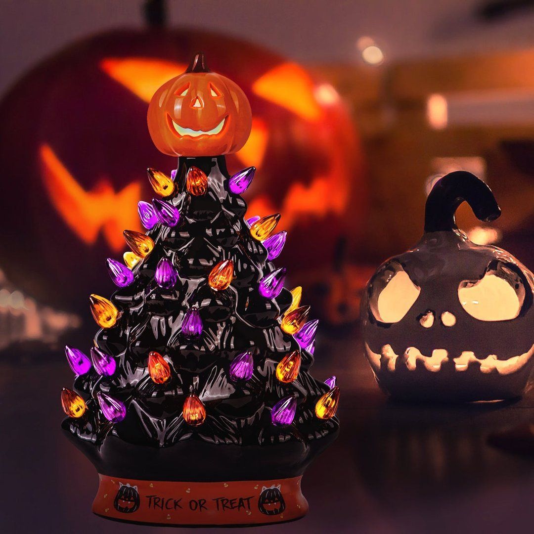 Hjemix | Halloween Fargede lys juletre