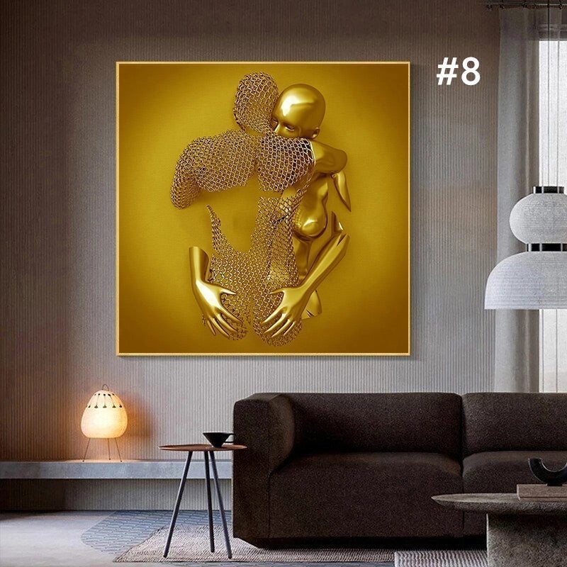 Hjemix | Figurstatue av metall Kunst Veggdekorasjon