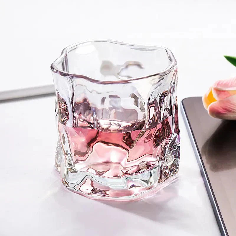 Hjemix | Elegant Glacier Ripple Whisky Glass