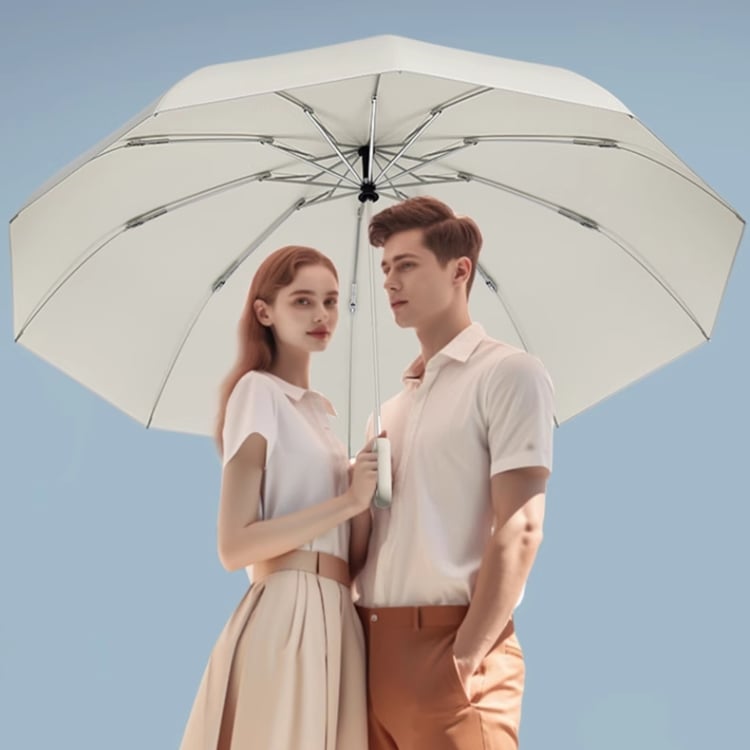 Hjemix | Ring spenne paraply, Reflekterende sikkerhetsstripe, Solid vindbestandig, Reiseportabel