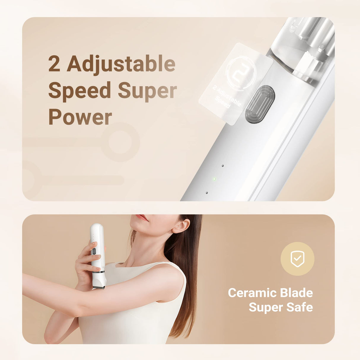 Hjemix | Ultimate Pet Grooming Kit - 4-i-1 Elektriske Klippere med 4 Utbyttbare Blader